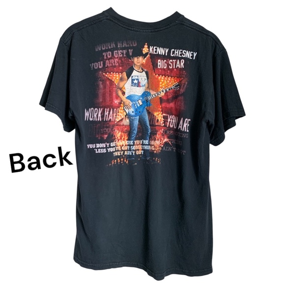 Vintage Y2K Kenny Chesney Concert Tee Sz Medium 2003 Big Star Concert T-Shirt - Picture 2 of 11